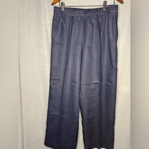 H&M Linen Navy Blue Trousers